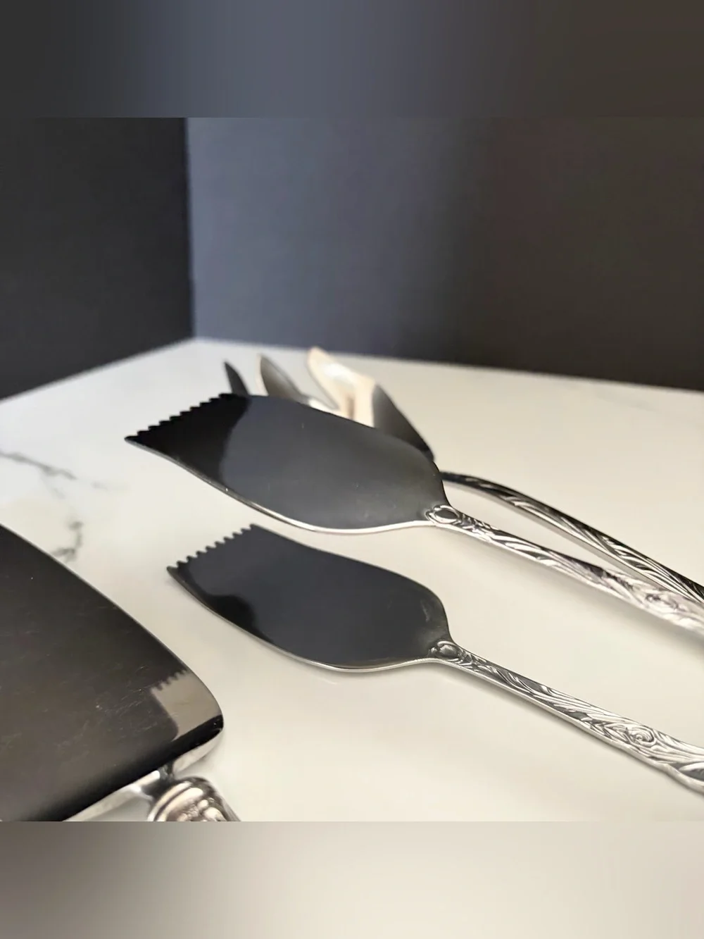 SET of 3 Serving Utensils - including Pie Server - by Reed & Barton